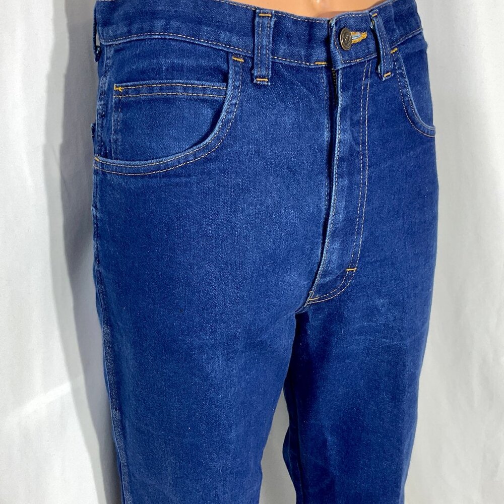 Sheplers Sz 14 Indigo Dark Wash 80s Vintage Jeans Womens Denim MT#T1025